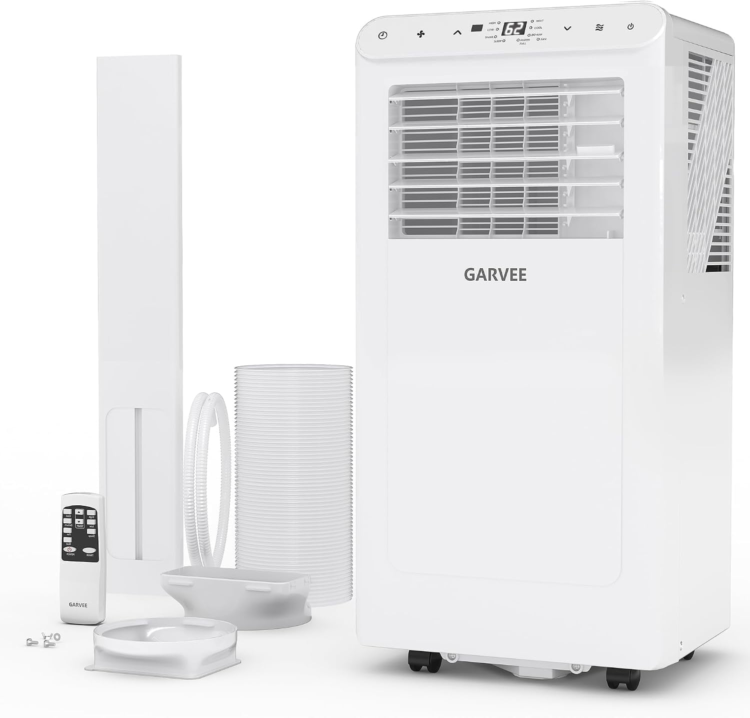 8000 BTU Portable Air Conditioners, 3-in-1 Cooling, Dehumidifier & Fan, Quiet, 24H Timer, Remote, Complete Window Kit, Cools Rooms Up to 350 Sq ft