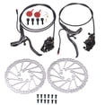 thumbnail image 3 of Ensemble de Freins à Disque pour Vélo, Kit de Freins à Disque Hydrauliques de Type Coupure d'Alimentation Sensible pour Trottinette Électrique Noir,Rouge, 3 of 8