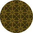 thumbnail image 1 of Ahgly Company Machine Washable Indoor Round Transitional Dark Yellow Green Area Rugs, 7' Round, 1 of 7
