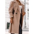thumbnail image 2 of LinYooLi Women's Notch Lapel Wrap Coat Winter Casual Wool Blend Overcoat Mid-Length Coat with Blet, 2 of 5