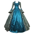 thumbnail image 2 of UPPADA Robe Victorienne Grande Taille pour Femmes à Laçage Manches Évasées Robe de Bal avec Corset Robe de Soirée Maxi Robes Vintage Robe Cocktail Robes de Mariage, 2 of 3