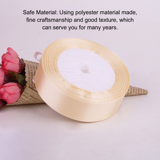 Gift Wrap Ribbon Wedding Clothes Making Supply Multi-color DIY Craft Accessories Festival Fabric Polyester Ribbons Box Ornaments Beige 08