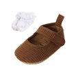 thumbnail image 3 of xiaxaixu Baby Shoes Solid Color Ribbed Walking Shoes Soft Sole Footwear, 3 of 5
