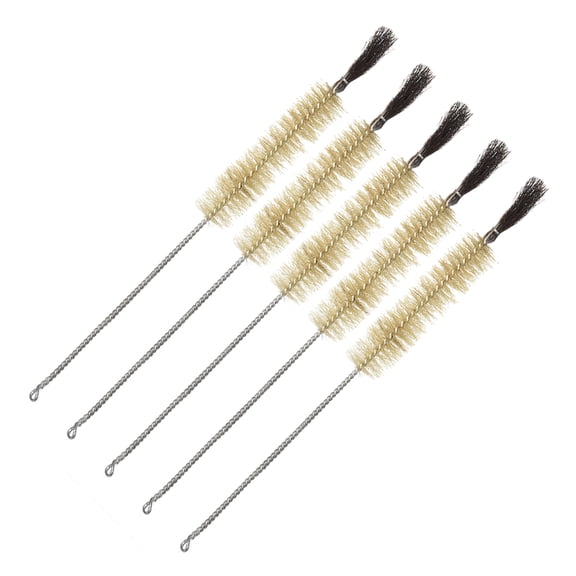 Unique Bargains 5pcs 25mm Dia Twist Handle Bristle Test Tube Tubing Cleaning Brush