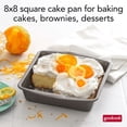 thumbnail image 4 of GoodCook Everyday Nonstick Steel Square Cake Pan, 8", Gray, 4 of 8