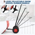 thumbnail image 4 of Pelle à Neige avec Roues – Charrue Pousseuse Robuste 29,1 Po L x 14,2 Po H – Pousseur Ergonomique – Poignée à Angle et Hauteur Ajustables – pour Entrée et Trottoir, 4 of 7