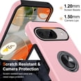 thumbnail image 5 of KOMI for Google Pixel 9 Pro XL Case, Slim Fit Case for Pixel 9 Pro XL with Metal Ring Holder Kickstand, Dual Layer Shockproof Protective Phone Case for Google 9 Pro XL 6.8", Pink, 5 of 5