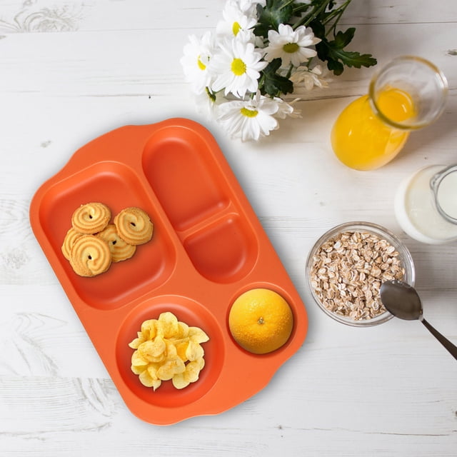 Yhmxh Plates Set Kitchen Gadgets Wheats Straw Children's Meal Plates Student Five Meal Plates Thickened Cafeteria Partition Tableware Multi Lunch Plates Kitchen Essentials Kitchen Accessories