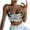 Grey, variant on Womens Fashion Casual Summer Magic Claw Print Tube Top Strap Close-fitting Vest