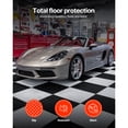 thumbnail image 2 of KFFKFF Garage Floor Tiles Interlocking, 8 Pack 20.2 x 20.2 x 0.2 in Interlocking Modular Garage Flooring Tiles, Diamond Plate Slip-Resistant PVC Mats, Silver, 2 of 9