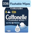 thumbnail image 1 of Cottonelle Ultra Lingettes Humides Fraîches Jetables dans les Toilettes, 8 Paquets à Couvercle Rabattable, 1 of 1