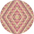 thumbnail image 1 of Ahgly Company Tapis Rond Lavable en Machine Intérieur Transitionnel Rouge, 8 Pieds Rond, 1 of 7