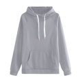 thumbnail image 4 of Chandail à Capuchon pour Femmes, Comdrip Chandail à Capuchon pour Femmes d'Automne et d'Hiver, Mode, Grande Taille, Chandails à Capuchon pour Femmes Gris 2TG, 4 of 5