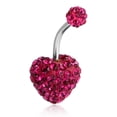 thumbnail image 2 of Navel Ring, Rhinestone Umbilical Ring 36L 3Colors Belly Ring, For Women Girl, 2 of 8
