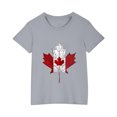 thumbnail image 2 of T-shirt Doux à Manches Courtes Décontracté pour Tout-Petit HVOBBTY, T-shirt Mode à Col Rond à Manches Courtes Gris pour Garçons Tout-Petits avec Imprimé de Feuilles d'Érable, 7 Ans, 2 of 5