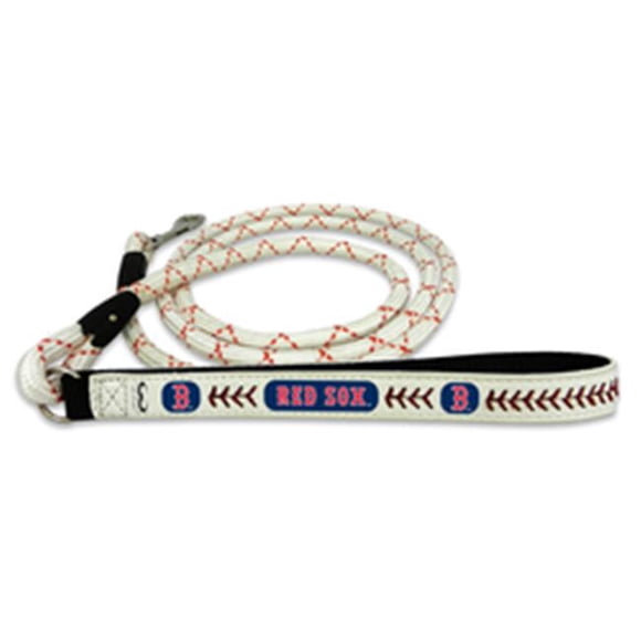 Boston Red Sox Baseball Leather Leash - M