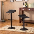 thumbnail image 2 of Roundhill Furniture Belham Tabouret de bar Réglable Pivotant en Cuir Reconstitué Noir. Ensemble de 2, 2 of 4