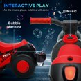 thumbnail image 4 of Qaba Electric Bike, Ride on Bubble Car w/ LED Headlight, Music Black, 4 of 10