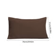 thumbnail image 3 of Fridja Queen Size Pillow Cases Set of 2, Brushed Microfiber Pillowcases with Envelope Closure, Solid Color Super Soft Breathable Shrinkage and Fade Resistants Pillowcase (Coffee, 20x36 Inch), 3 of 6