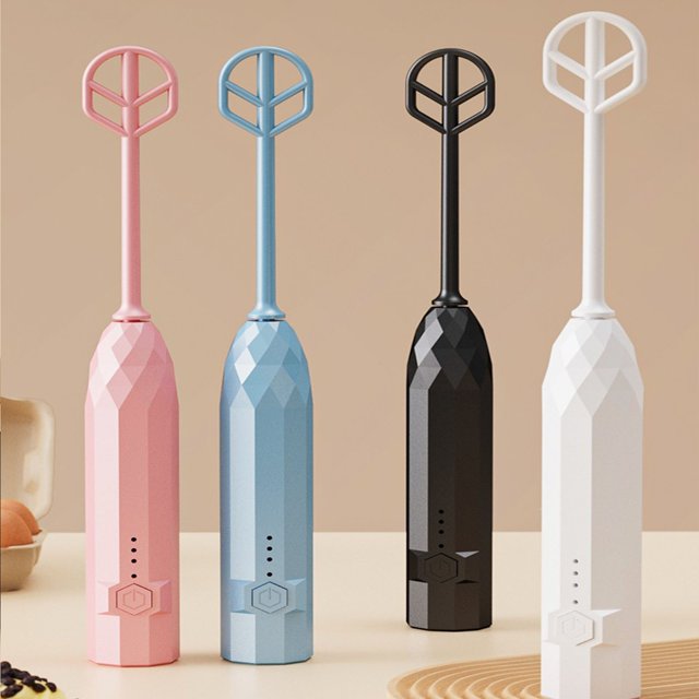 Vacemry 4Pcs Electric Egg Beater, Multi-Function Whisk for Baking Cream Frothing Milk Powder, Handheld Mixer Blender for Kitchen Home Use, Portable Milk Frother Coffee Foam Maker
