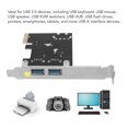 thumbnail image 3 of Carte d'Extension USB 3.0, 2 Ports PCIe vers USB 3.0 Carte d'Extension Rapide Stable Grande Puissance 4 Broches pour Bureau, 3 of 8