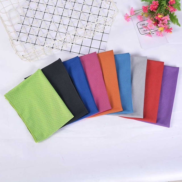 stanreset Serviettes Rafraîchissantes Absorption de la Sueur Gym Activités Extérieures Serviette Fraîche pour Course Natation Jogging Entraînement Fournitures de Vacances Rouge