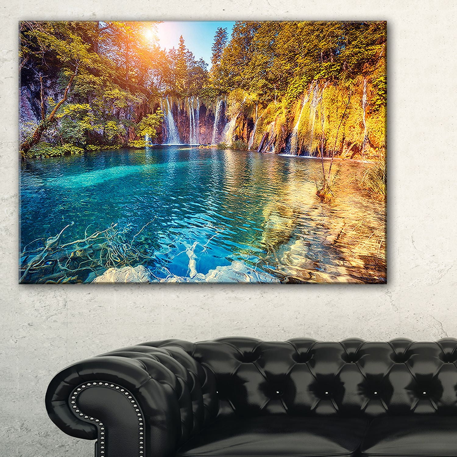 Tableau imprimée sur toile photographie Design Art Eau et soleil