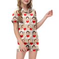 thumbnail image 2 of Luvoko Tween Children DIY Anniversary Print Pajama Set Short Sleeve Button Up Top And Shorts, 2 of 5