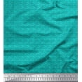 thumbnail image 1 of Soimoi Green polyester Crepe Fabric Mosaic Stripe Print Sewing Fabric Yard 52 Inch Wide, 1 of 3
