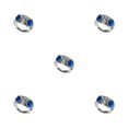 thumbnail image 2 of Maytalsory Retro Owl Eye Ring Electroplated With Luster Eye Owl Ring Alloy Exquisite Craft Adjustable Size Official Dark Blue 5Set, 2 of 6
