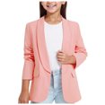 thumbnail image 1 of Veste Blazer pour Filles 3-14 Ans à Manches Longues Manteau Formel avec Poche, 1 of 8