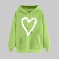 thumbnail image 2 of Plebaso Sweat à Capuche pour Femmes Mignon Cœur Manches Longues Décontracté avec Poches, 2 of 5