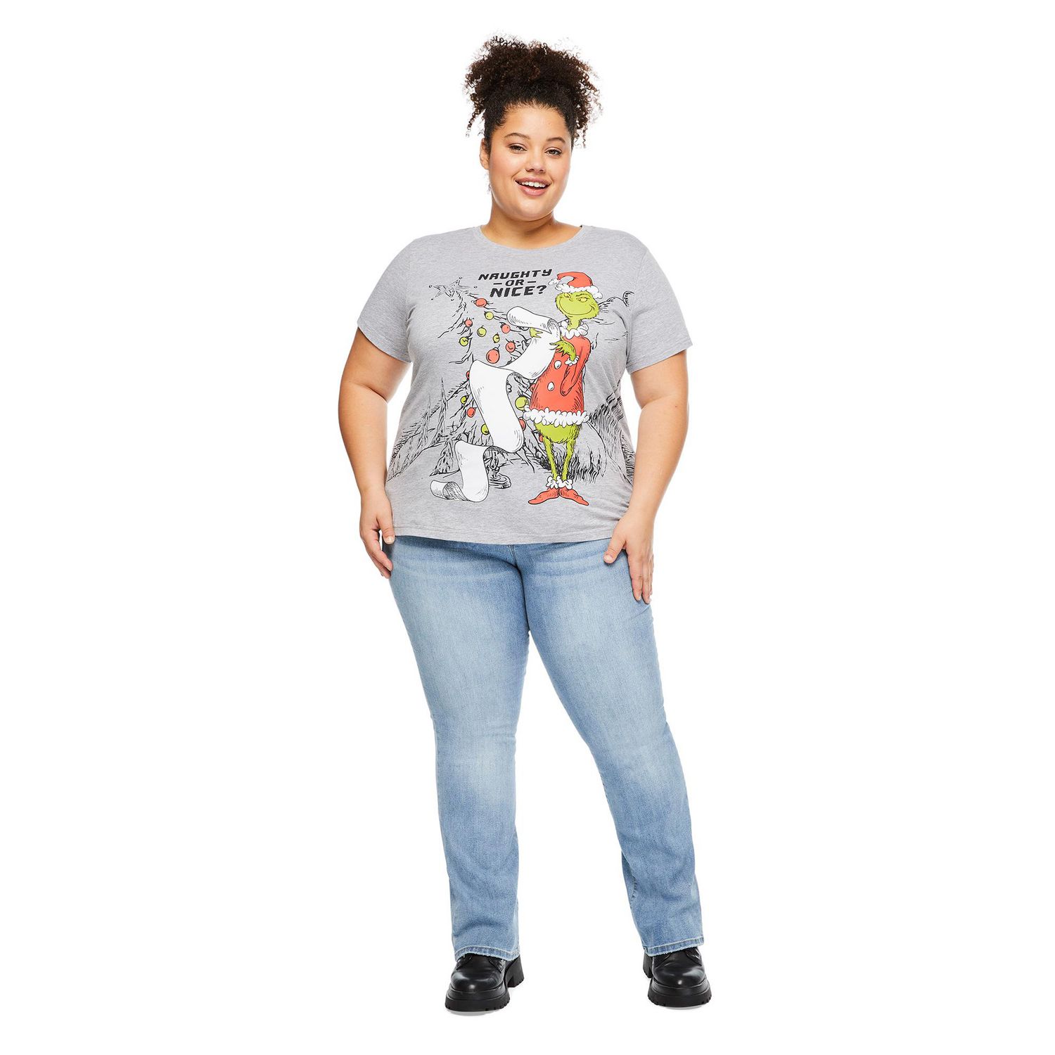 The Grinch Women's Plus Boyfriend Fit Tee