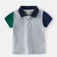 thumbnail image 2 of Boys' Casual Color Blocked Sweat Absorbent Shirt, 2 of 6