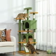 thumbnail image 2 of PawHut 54" Cat Tree Tower with Scratching Posts, Cat Condos, Green, 2 of 10