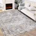 thumbnail image 1 of FairOnly Area Rugs 8'x10' Machine Washable Rugs,Large Carpets,Floral Vintage Print Pattern Non Slip Floor Carpet, for Living Room Bedroom Dining Room,Blue, 1 of 8
