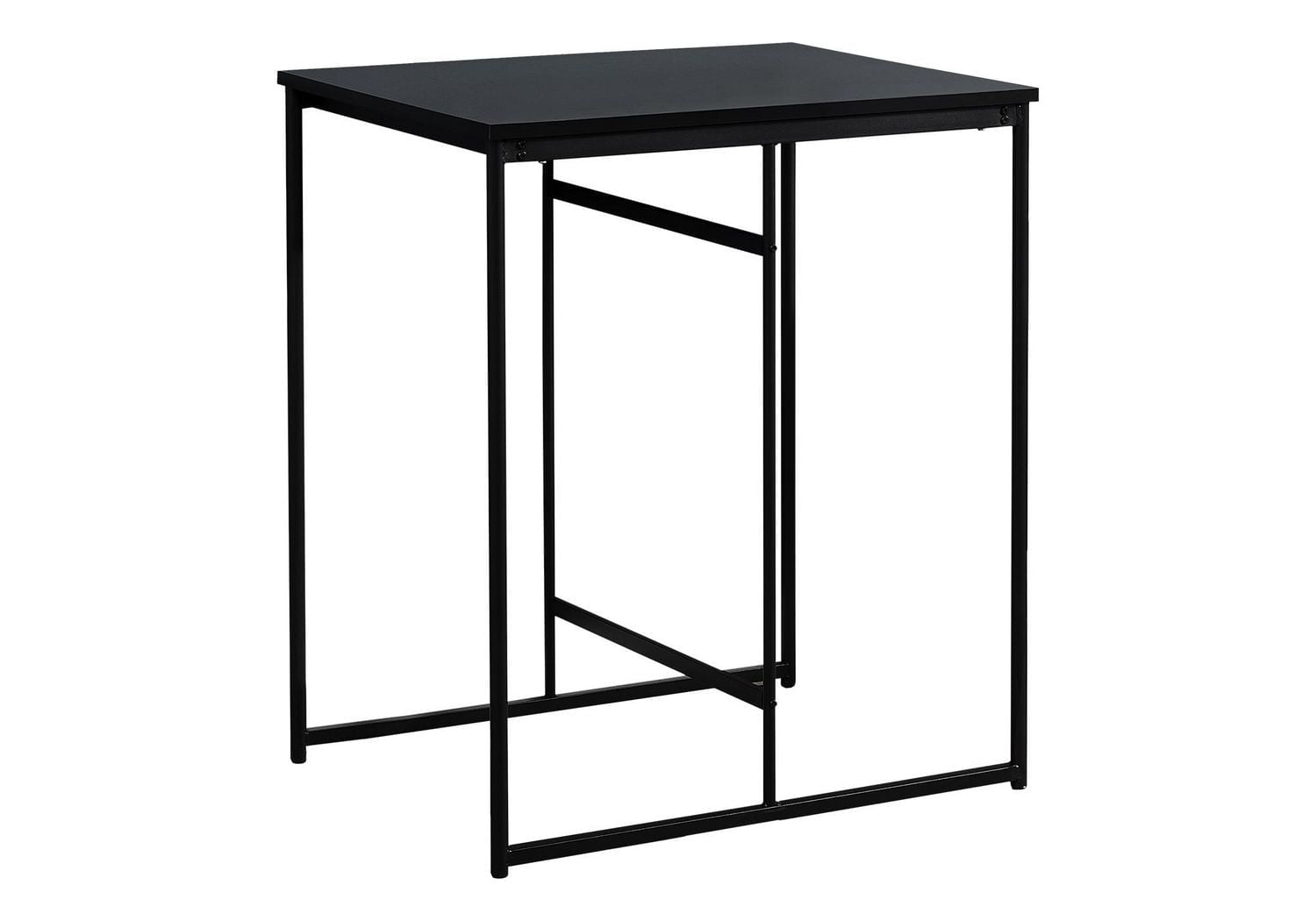 Monarch Specialties Dining Table, 32" Rectangular, Counter Height, Small, Laminate Top, Kitchen, Black Laminate, Black Metal, Contemporary, Modern