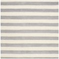 thumbnail image 1 of Safavieh Cambridge Collection CAM154A Handmade Moroccan Geometric Grey and Ivory Premium Wool Square Area Rug (4' Square), 1 of 4