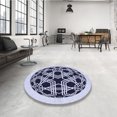 thumbnail image 4 of Ahgly Company Tapis d'Intérieur Lavable à la Machine, Carré, Transitionnel, Lilas Pâle Violet, Tapis de Zone, 7 Pieds Carré, 4 of 7