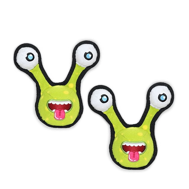 CHOK Alien Ball Green 2eye 2-Pack Durable Dog Toys