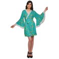 thumbnail image 2 of Moomaya Peignoir en Coton pour Femmes Robe de Chambre Imprimée Courte Peignoir de Douche Nuptiale, 2 of 6