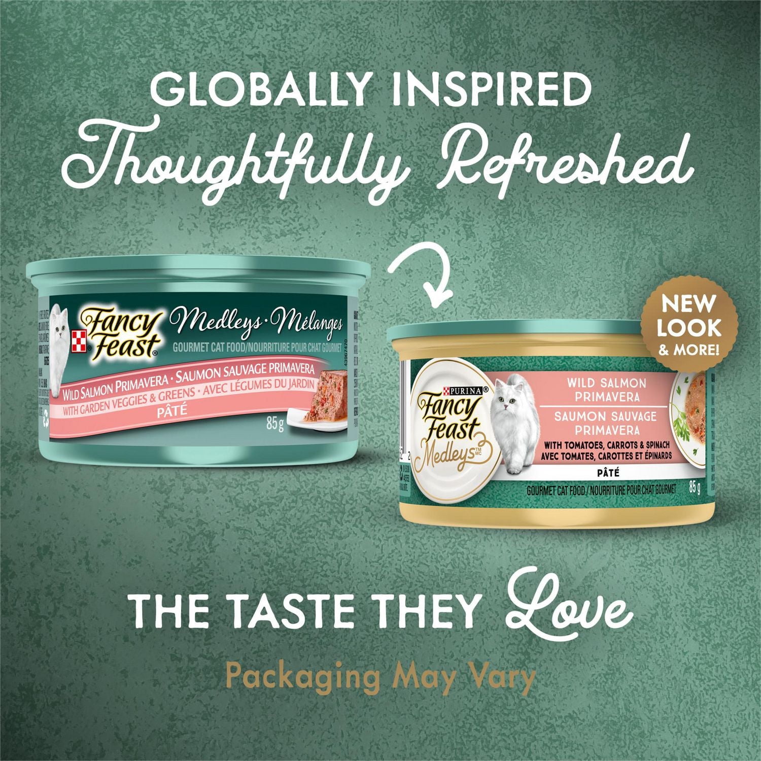 Fancy Feast Medleys Pâté Saumon Sauvage Primavera, Nourriture Humide pour Chats 85 g