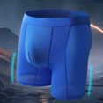 thumbnail image 2 of Men's Ice Silk Extended-Length Breathable Elastic Flat Front Trunks for Men, Moisture-Wicking, Seamless, Soft Viscose Blend, All-Season Comfort, for Running Exercise Home Use, 2 of 7