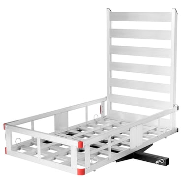 Costway Transporteur de Fret en Aluminium 50 Pieds' X 29,5 Pieds' avec Rampe, Transporteur de Mobilité Monté sur Attelage, Remorqueur