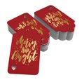 thumbnail image 2 of Inkdotpot Gold Foil Paper Hang Tags Merry And Bright Christmas Favor Tags 50 Pieces, 2 of 6