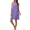 thumbnail image 1 of INSPIRE CHIC Women's Terry Wrap Bathrobe Spa Robe for Gym Pool Shower Bath Towel Robe Shower Dress S Grape Shake, 1 of 6