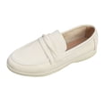 thumbnail image 1 of Xfvqtps Mocassins Décontractés pour Femmes à Enfiler Chaussures Plates Confortables Automne Respirantes Bout Rond Mocassins avec Semelle Intérieure Coussinée Chaussures de Marche Légères Blanc, 1 of 9