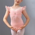 thumbnail image 2 of Timegard Girls Clothes Baby Toddler Ruffle Cap Sleeve Mesh Rompers Dance Costume Cute Comfy Fitting, 2 of 4