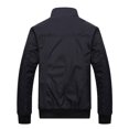 thumbnail image 3 of Veste de Travail pour Hommes Automne Mode Décontractée Couleur Unie Patchwork Veste à Fermeture Éclair, 3 of 9