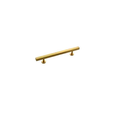 Cabinet Handle Pull Square Bar 7″ – Solid Brass Cabinet Pull with 4″ Centre to Centre Mounting – Brushed Brass, Polished Nickel, Satin Nickel